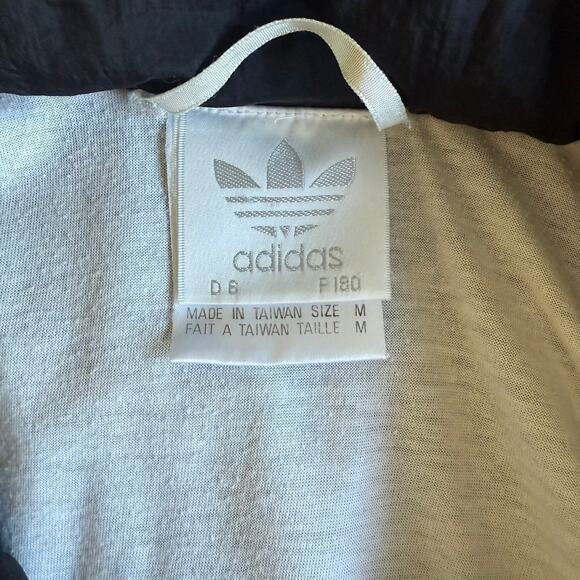 Vintage Adidas Trefoil 3-Stripes Black Windbreaker Jacket Men’s M - Picture 9 of 12